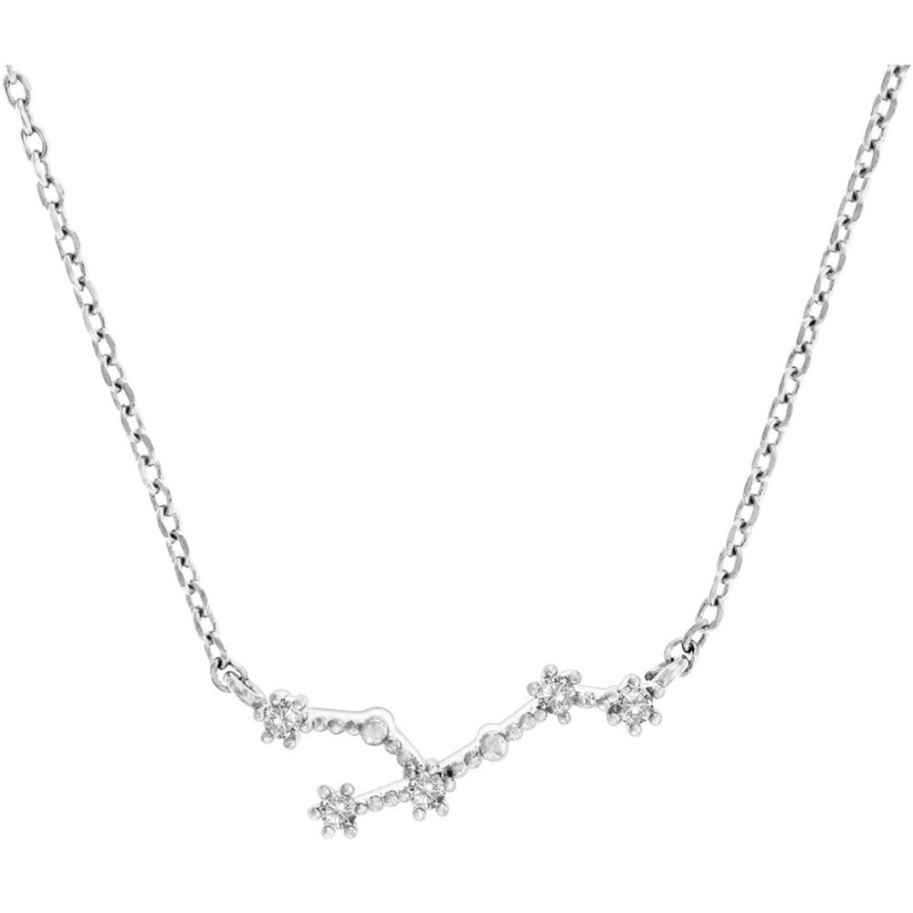NEW Leo 14K White Gold Plated Necklace